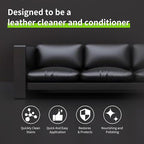 Leather Cleaner and Conditioner Cream Care Kit for Car Interiors Seats,Couches,Purses,Bags,Jackes,Boots