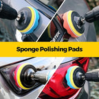 Holikme 30Pack Drill Brush Attachments Set,Scrub Pads & Sponge, Power Scrubber Brush with Extend Long Attachment All Purpose Clean for Grout, Tiles, Sinks, Car Polishing Pads,Bristle Discs