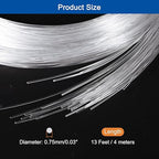 MECCANIXITY 50Pcs 13ft PMMA Mixed Fiber Optic Cable Strands 0.03 Inch Side Glow LED Illumination Crystal Cables Car Atmosphere Lights for Star Sky Roof Ceiling