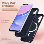 for Samsung Galaxy A16 5G Phone Case - Compatible with MagSafe Women Girls Cute Magnetic Protective Cover Girly Kawaii Blue Butterfly Heavy Duty Shockproof Design for Samsung A16 5G Case