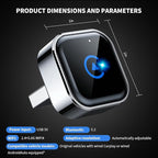 Wireless CarPlay and Android Auto Adapter, Ultra-Compact Aluminum Design with Dual-Band Technology, USB-C/USB-A Compatible for Wired CarPlay Vehicles