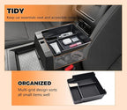 4PCS Center Console Organizer Tray for Nissan Frontier 2022-2026 accessories (S/SV/Pro-X/Pro-4X/SL) Front Console Shelf Armrest Storage Box Glove Box Organizer and Cup Holder for Nissan Frontier 2022+
