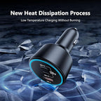USB C Car Charger Fast Charging 200W, Dual PD 100W Type C Car Charger, PD3.0/QC4.0/PPS Cigarette Lighter Adapter for iPhone 16/15/14/13/12, Galaxy S22/S21 Ultra, MacBook, Laptop etc
