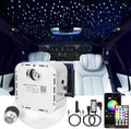 CHINLY Starlight 32w Twinkle 710pcs 13.1ft (0.03in+0.04in+0.06in+0.08in) Bluetooth RGBW LED Fiber Optic Star Ceiling Light,APP/Remote +Adapter+Cigarette Lighter+10 Crystals,for Headliner/Ceiling