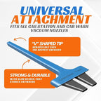 Vacuum Detail Attachment Tool | All-in-One Deepcleaning Crevice Cleaner/ Ice Scraper | The Best Car Accessories & Essentials | Wet & Dry Car Detailing Kit | Truck, Auto, & RV Cleaning Supplies (Blue)