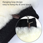 OKAYDA Natural Lambskin Wool Car Wash Mitt Extra Large Size Scratch-Free Sheepskin Wash Mitt
