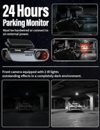 FOCUWAY 4K Front and Rear Dash Cam: Fast 5GHz WiFi & Hands-Free Voice Control, Compact Hidden Design, 24/7 Parking Mode Recording, Supercapacitor & Type-C, Free 64GB Card, Super Night Vision