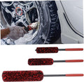 Unomor 3pcs Car Wash Brushes Versatile Wheel Cleaning Tools Bendable for Car Models Soft Bristles for Detailed Tire Rim Cleaning and Design