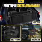 MIKKUPPA Car Trunk Organizer - 75L Collapsible Trunk Organizer for Groceries, Trunk Storage Organizers for SUV Auto Truck Van with Non Slip Bottom (Black)