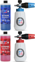 Chem-X: Stars and Stripes Ultimate Touch Free Vehicle Wash Chrome Foam Cannon Kit - 32 Ounce