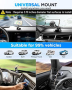 Tophot for MagSafe Car Mount, Car Phone Holder for Dashboard, 360° Rotatable Magnetic Phone Holder for Cars, Strong Adhesive, Sturdy Metal Mount, Compatible with iPhone Samsung