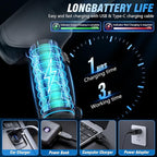 Handheld Car Vacuum - 15000Pa Cordless Wet/Dry, 120W High Power with Complete Accessory Kit for Cars, Pet Hair, Home & Office