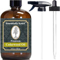 Essentially KateS Cedarwood Oil 4 fl oz – 100% Pure & Natural – Aromatherapy, Diffuser, Hair & Beard Care, Skin Support, Calming Woodsy Scent – Therapeutic Grade Cedar Oil
