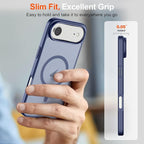 SUPFINE Magnetic for iPhone Air Case (Compatible with MagSafe)(Military Grade Drop Protection) Slim Translucent Matte Shockproof with Anti-Fingerprint Phone Cover for 17 Air,Lavender Gray