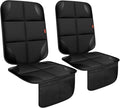 XHYANG Car Seat Protector 1 Pack Car Seat Cushion Mat Thickest Padding,Waterproof 600D Fabric Car Seat Covers for Non-Slip Backing Mesh Pockets for Baby and Pet (Black, 2 Pcs)