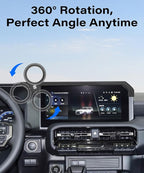 Car Phone Holder for 2024 2025 2026 Toyota Land Cruiser LC250 Accessories Apply to 8/12.3 Inch Touch Screen Fixed Clip Magnetic Cell Phone Mount Hands-Free 360 Degree Rotation