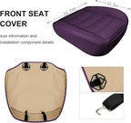 BOPUOVRE Car Seat Cover for Luxury & Comfort - PU Leather, Anti-Slip, Full Wrap Protection with Storage Pocket for Bottom Cushion - Universal Fit for 95% of Vehicles (Purple,1 Piece)