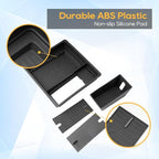 GMC Acadia Center Console Organizer 2024-2026 GMC Acadia (Elevation/AT4)-ABS Materials& TPE Wirless Mats Storage Box 2024-2026 GMC Acadia Accessories- ONLY FOR Console Without Cover- NOT FOR DENALI
