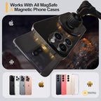 Aukee Phone Mount for Tesla Model 3 and Model Y, Easy Installation andFoldable 360° Adjustable Strongest Magnet Power Tesla Phone Holder Fit for All MagSafe iPhone and Phone with Metal Ring, 1PCS