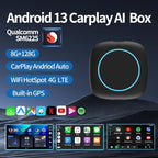 Wireless Carplay Adapter, Android Auto Adapter Plug and Play 2025 AI Box Carplay Support TF Card and SIM, Mini Car Play Video Box for Car Wired to Wireless Support Original Control