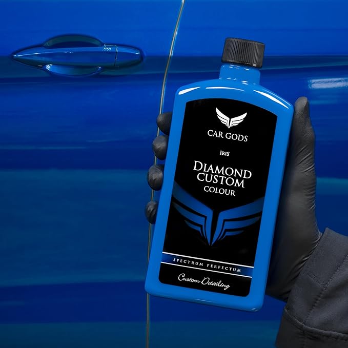 Car Gods Iris Custom Color Mid Blue 3-in-1 Polish Wax Color Restorer & Scratch Remover, 16 Colors Available, 17 Fl Oz