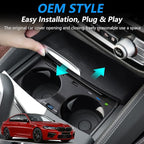 Wireless Car Charger for BMW 5 Series M5/535i/540i/550i/530e 2017-2022, for BMW 6 Series M6/640i/650i 2018-2020, 15W Qi Fast Charging Phone Charger Pad with QC3.0 USB Port for iPhone Galaxy