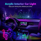 AMKI Dreamcolor Acrylic Interior LED Strip Light, Neon Light with Wireless APP Control, 10 in 1 Sub-Control Ambient Light Kit Accessories with DIY and Music Mode, 16 Million Colors
