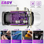 Acrylic Interior Car LED Strip Light with Wireless APP, RGB 18 in 1 with 175 inches 593 LEDs Fiber Optic Ambient Lighting Kits, 16 Million Colors Sound Active Function Car Neon Lights
