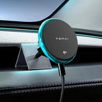 Persevere for Tesla Phone Mount Model 3 Highland 2024 & 2025, 15W Qi2 Wireless Charger Strong Magnetic Phone Holder for All 4-6.9'' Smartphones, Base Airvent Adjustable, Anti-Slip Mount