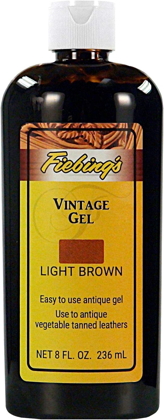 Fiebing's Vintage Gel - Light Brown 8oz - Antique Gel for Leather