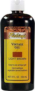 Fiebing's Vintage Gel - Light Brown 8oz - Antique Gel for Leather