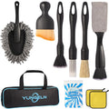 Car Detailing Brush Kit with Detail Brushes,Car Interior Detailing Brushe,Car Dust Brush,Cleaning Gel,Car Interior Cleaning Tool for Truck SUV Car Accessories
