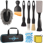 Car Detailing Brush Kit with Detail Brushes,Car Interior Detailing Brushe,Car Dust Brush,Cleaning Gel,Car Interior Cleaning Tool for Truck SUV Car Accessories