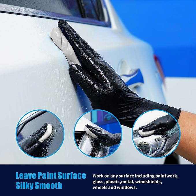 Light Clay Bars Auto Detailing, Clay Bar for Cars Paint Protective Film, Paint Surface, Plastic and Metal Detailing(3x100g,White,Light)
