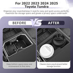 LUWU 2025 Tundra Center Console Cup Holder Compatible with 2022 2023 2024 2025 Toyota Tundra Interior Accessories Center Console TPE Cup Holder Insert Tundra 2025 Accessories
