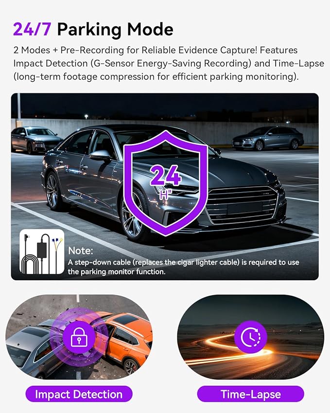 4K/2.5K Dash Cam Front and Rear, Dual Dash Camera for Cars, Included 64GB Card, Built-in Wi-Fi GPS,Car Camera with 3.20" IPS Screen,UHD Night Vision, Loop Recording, WDR, 24H Parking Monitor