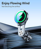 for 15W Magsafe Car Mount Charger【Long Arm】 Magnetic Wireless Car Charger Magsafe Charger Car Accessories Mag Safe Car Mount Holder Vent Magsafe Car Charger Mount for iPhone 16 Pro Max 15 14 13 Plus