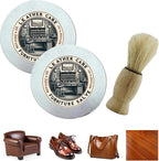 Leather Salve, 2025 Upgrade Leather & Wood Furniture Repair Salve with Brush, Furniture Salve for Leather Wood, Household Leather Upholstery Cleaners for Home, Easy to Apply (2pc)