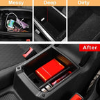 TTCR-II Center Console Organizer Tiguan 2018-2024, for VW Taos Console Organizer Tray 2022 2023 2024 2025 2026, Compatible with Volkswagen Tiguan Middle Storage Box Taos