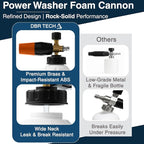 DBR Tech® Foam Cannon for Pressure Washer | Pro-Grade, 1.1mm Orifice, 1000-4000 PSI, Orange