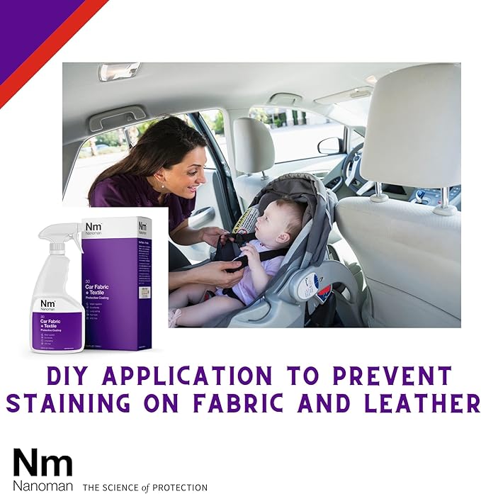 NANOMAN Car Fabric Protector Spray 750ml – Waterproof & Stain Guard for Car Seats, Carpets & Interior – Nano Coating, One-Coat Application, Best Value