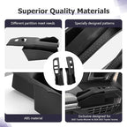 LUWU Door Side Storage Box Compatible with 2025 2026 Toyota 4Runner Accessories Side Organizer Tray 2025 2026 4Runner Center Console Organizer TPE Material Front Storage Box Black 2-Pack