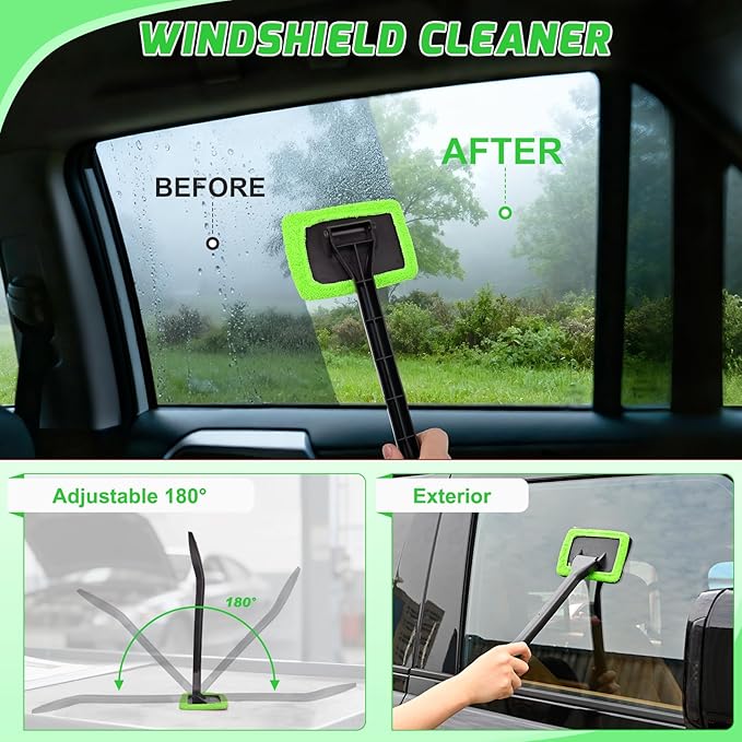 Nilight 37PCS Car Detailing Kit Auto Cleaning Tools Wash Set with Storage Carry Bag Home Use for Interior Exterior Deep Clean Car Care Windshield Dashboard Seat Air Vents Wheels Tires, Green