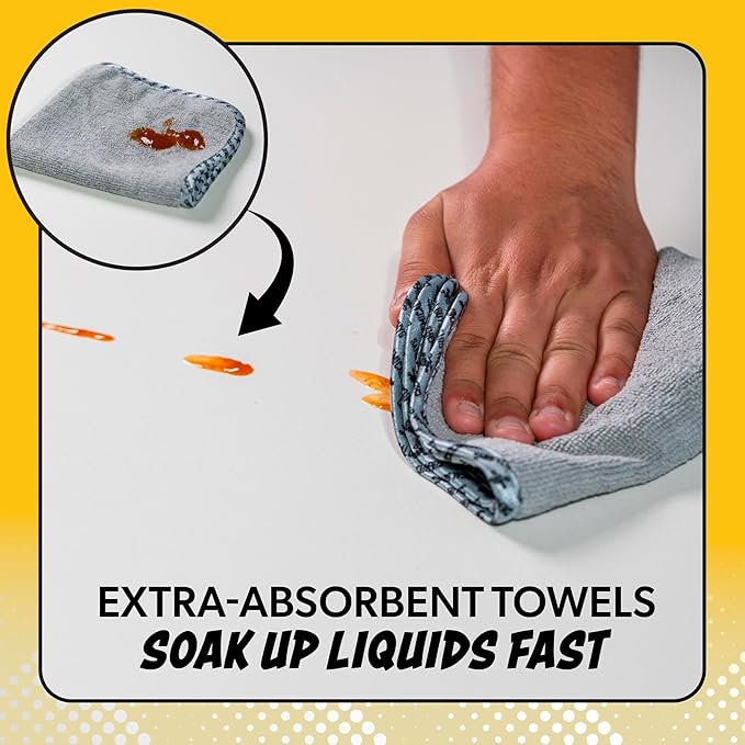 Chemical Guys Microfiber Towels for Cars Microfiber Cleaning Cloth Gray Drying Towels Car Detailing for Wash Interior and Glass, 14 x 12 Inch - 6 Pack