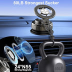2026 New Vacuum Magnetic Phone Holder for Car, Magsafe Car Mount for Car/Gym/Mirror/Smooth Surface, Compatible with iPhone Android and All Smartphones(G518)