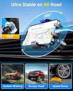 VANMASS [True Military-Grade] Car Phone Holder [Best Suction & Clip] Cell Phone Mount for Dashboard Windshield Vent Truck Cradle Dash Stand for iPhone 15 Pro Max 14 13 12 Android, Blue