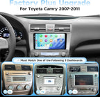 Dasaita 6GB+64GB Car Stereo Radio for Toyota Camry 2007-2011 with Wireless Carplay & Android Auto, Android 13 GPS Navigation Head Unit, 9" QLED Touchscreen, Plug and Play, Voice Control