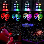 AKEPO 36W 4 Color Twinkle Fiber Optic Starlights Headliner Lights Kit, Optical Fibers Music Sync Bluetooth APP Control Starlight Kit, 1500pcs*13.1ft