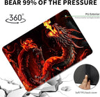 Case for 7" Kindle Paperwhite 12th Generation 2024 & Kindle Colorsoft Signature Edition 2024,360 Degree Rotating Swivel Leather Stand Folio Cover with Auto Wake/Sleep,Fire Red Dragon