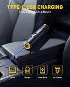 AUXITO Car Vacuum Portable Cordless 14000Pa Suction, Handheld Vacuum Blow & Suction 2 in 1, Small Vacuum Cleaner Hand Held Vacuum for Car, Home, Pet, Office, Ideal Gifts for Men & Women (Black)